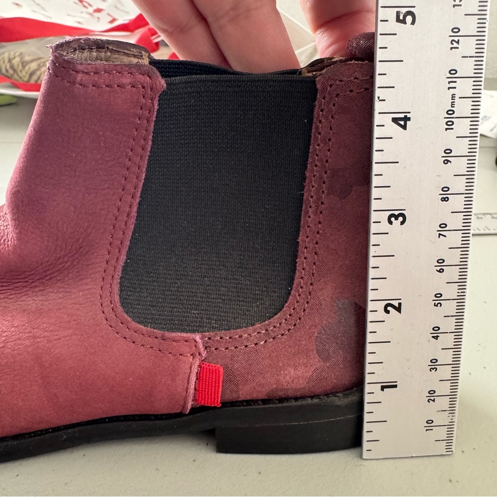 Marc Joseph of New York Girls Ankle Boots Burgundy Wine Nubuck Leather size 2.5M - Picture 14 of 15